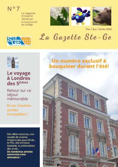 Sortie du dernier numéro de la Gazette Ste-Ge !